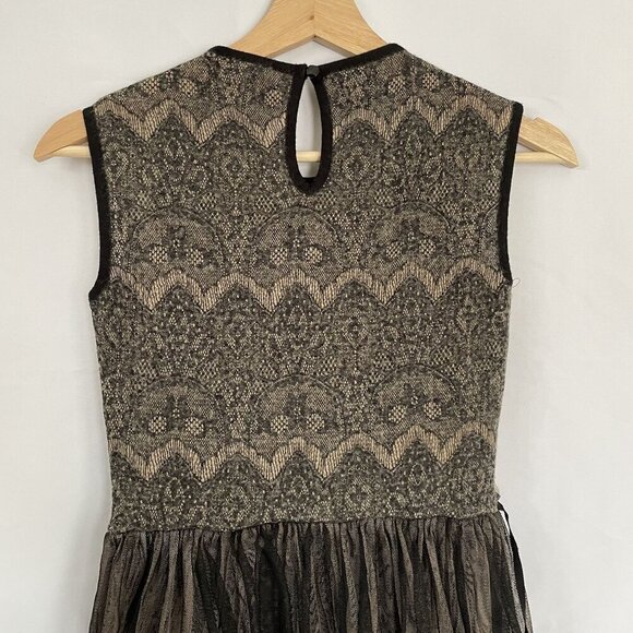 Weston Wear Anthropologie boho black tan knit dress women's size XS sleeveless - Picture 11 of 12